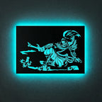 Drewniana dekoracja ścienna Yasuo (ręcznie wykonana) + opcja LED