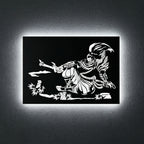 Drewniana dekoracja ścienna Yasuo (ręcznie wykonana) + opcja LED